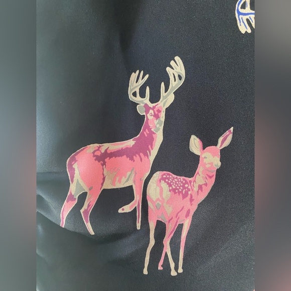 Tucker Silk Deer Print Blouse - Picture 6 of 6